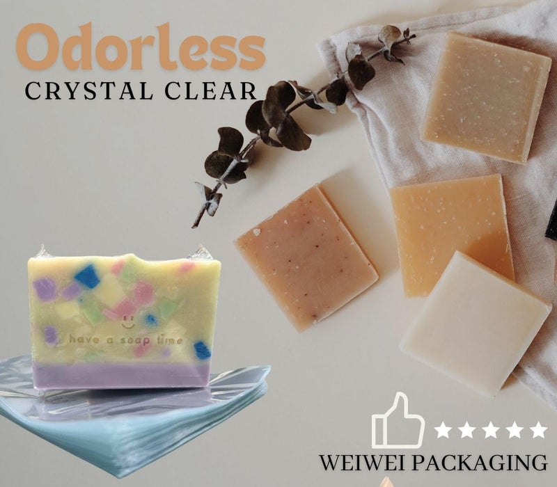 WEIWEI PACKAGING WEIWEI - 6 X 6 inch 200 PCS Odorless PVC Heat Shrink Wrap Bags 100 Gauge for Soap, Case, Bath Bomb - Image 4
